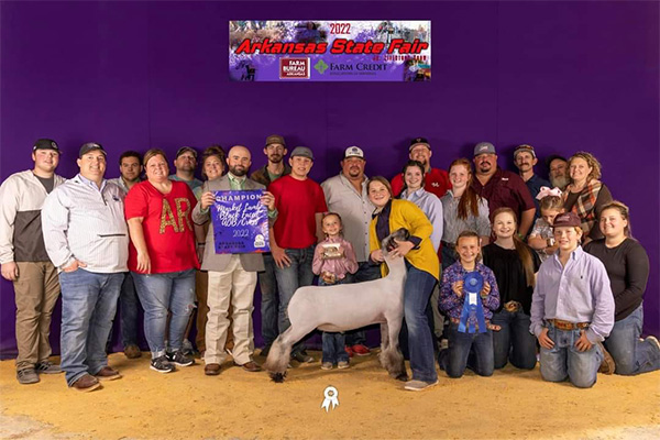 pinoak-topgun-carter-asf Third Overall Market Lamb 2022 Arkansas State Fair