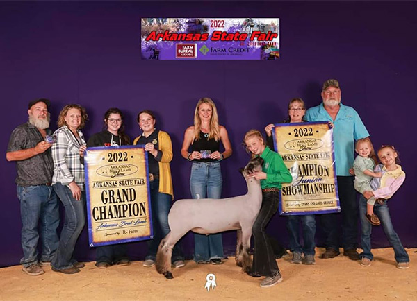 pinoak-topgun-henderson-asf Grand Champion Arkansas Bred Lamb 2022 Arkansas State Fair